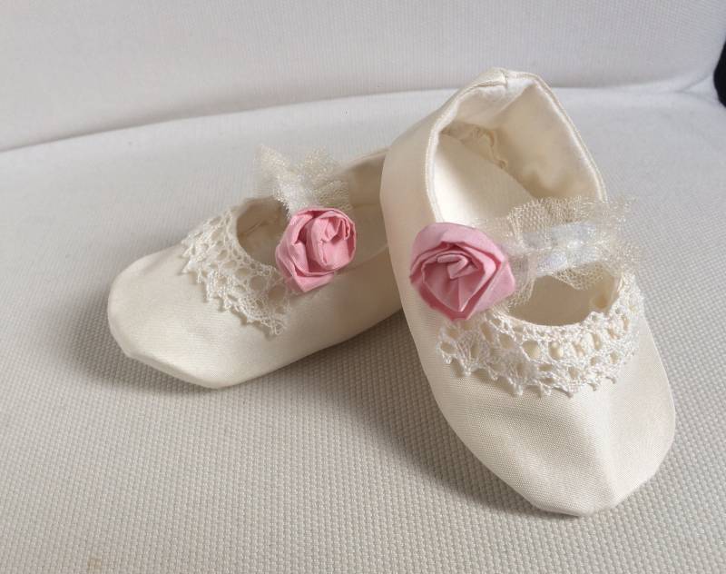 Ballerina Babyschuhe Taufe Taufkleid Fee von bambiniinfesta