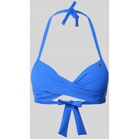 Banana Moon Bikini-Oberteil mit Label-Applikation Modell 'EYRO SPRING' in Royal, Größe XXL von banana moon