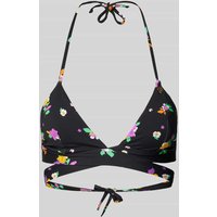 Banana Moon Bikini-Oberteil mit floralem Muster Modell 'ROSYFIELD' in Black, Größe L von banana moon