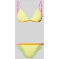 Banana Moon Bikini-Set mit Strukturmuster Modell 'TANEOFIABA SANTACOLOR' in Gelb, Größe L von banana moon