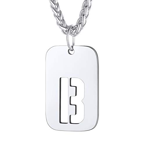 Bandmax Militärische Dog Tag Buchstabe B Anhänger Halskette für Männer Frauen Edelstahl Erkennungsmarke + Weizenkette 55+5cm Armeestil Modeschmuck Accessoire von Bandmax