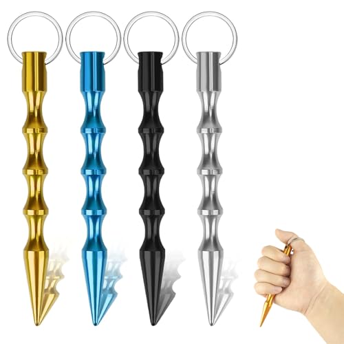 banjiabb 4 Stück Selbstverteidigung Schlüsselanhänger,Selbstverteidigung Waffen Legal,Kubotan,Selbstverteidigung,Selbstverteidigung Waffen,Kubotan Selbstverteidigung,Kubotan Titan,für Notsituationen von banjiabb