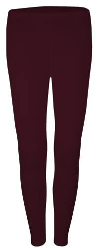 banora Lange Unterhose oder Leggings für Damen und Herren aus dem reinen Naturmaterial mit 70% Schurwolle kbT und 30% Seide (Gr. L, Farbe: brombeer) von banora