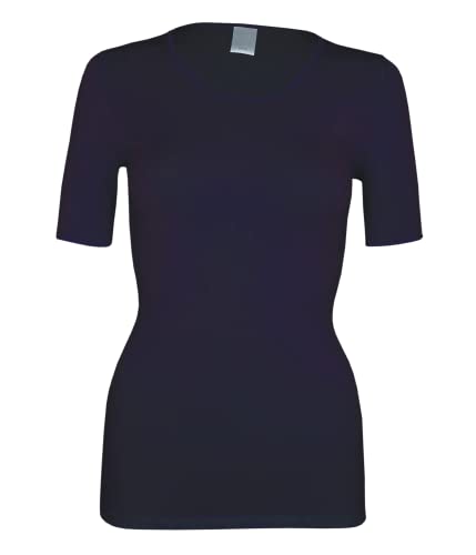 banora Wolle-Seide-Unterhemd für Damen mit ½ Arm (T-Shirt) (Gr. M, Farbe: Marine) von banora