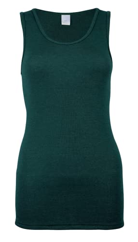 banora Wolle-Seide-Unterhemd für Damen ohne Ärmel (Tanktop/Achselshirt/Top/Achselhemd) (Gr. S, Farbe: Petrol) von banora