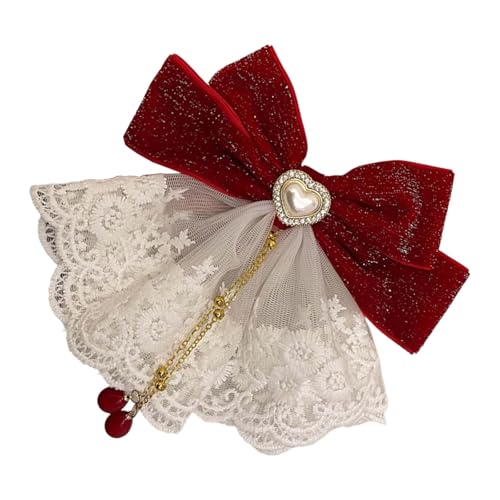 Elegante Haarspangen mit Spitzenschleifen, für Damen und Mädchen, starke Haarspange für Hochzeiten, Partys und den täglichen Gebrauch von baojielai