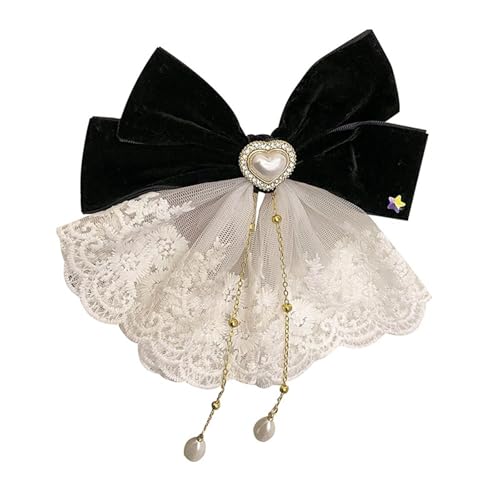 Elegante Haarspangen mit Spitzenschleifen, für Damen und Mädchen, starke Haarspange für Hochzeiten, Partys und den täglichen Gebrauch von baojielai