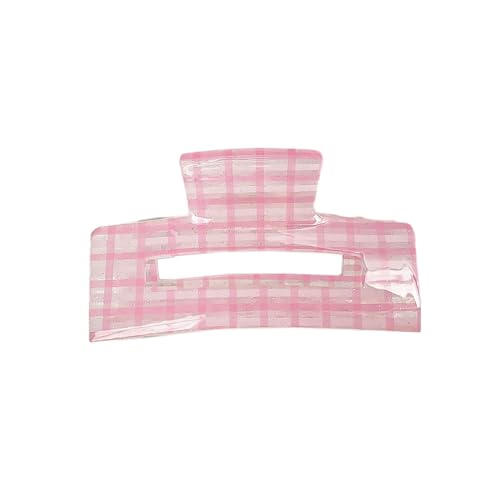 Haarklammer mit koreanischem Charm, schlicht, kariert, Acryl, für Damen, hält den täglichen Gebrauch sicher von baojielai