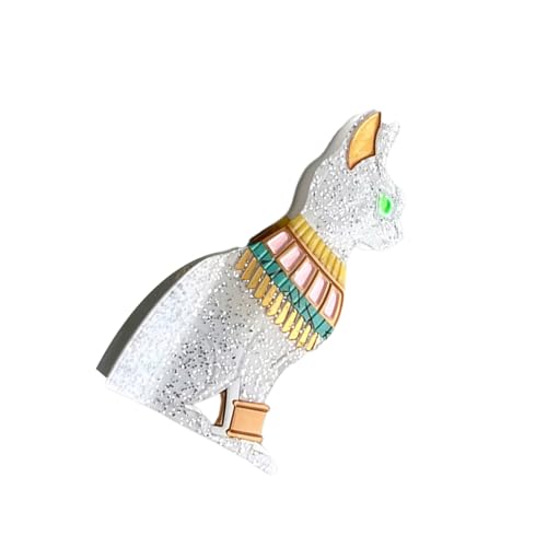 baojielai Ästhetische Haarklammer mit ägyptischen Katzen, starker Halt, Acetat, Pferdeschwanz-Halter, für Damen und Mädchen, lässiger Haarschmuck von baojielai