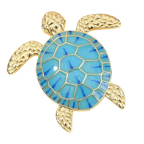baojielai Benutzerfreundliche Schildkröten-Brosche aus Legierung, komfortables Design, Anstecknadel für empfindliche Haut, für den täglichen Gebrauch, formelle Veranstaltungen, 5.6x5.4cm, Metall, Kein von baojielai