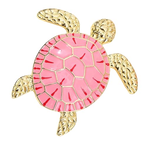 baojielai Benutzerfreundliche Schildkröten-Brosche aus Legierung, komfortables Design, Anstecknadel für empfindliche Haut, für den täglichen Gebrauch, formelle Veranstaltungen, 5.6x5.4cm, Metall, Kein von baojielai