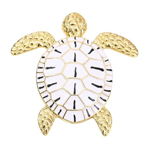 baojielai Benutzerfreundliche Schildkröten-Brosche aus Legierung, komfortables Design, Anstecknadel für empfindliche Haut, für den täglichen Gebrauch, formelle Veranstaltungen, 5.6x5.4cm, Metall, Kein von baojielai