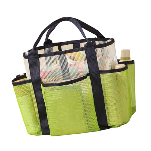 baojielai Duschtasche, doppellagig, Strandtasche, Kulturbeutel, Bad-Organizer für Reisen, Fitnessstudio, Studentenwohnheime, Strand, lichtgrün, as the pic show von baojielai