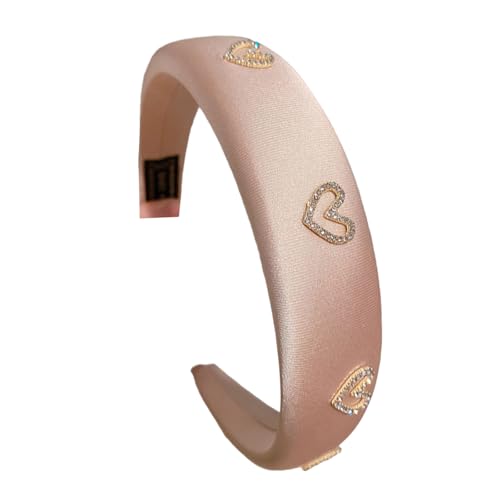 baojielai Funkelnde Stirnbänder mit herzförmigen Strasssteinen, Haarband für Damen und Mädchen, bequemer Kopfschmuck für verschiedene Anlässe von baojielai