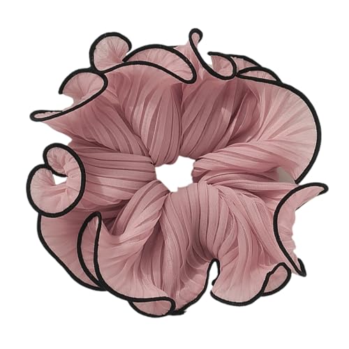 baojielai Geraffte Haargummis, dick, übergroß, elegant, Pferdeschwanz-Halter von baojielai