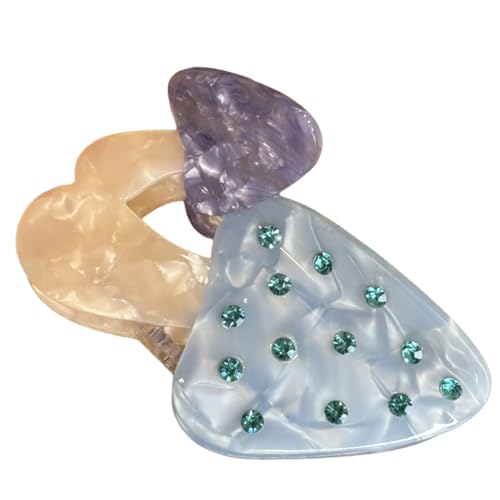 baojielai Haarklammer mit Strasssteinen, Pilz, starker Federclip, Acetat, Pferdeschwanz-Halter, für Damen und Mädchen, lässiges Haarform-Zubehör von baojielai