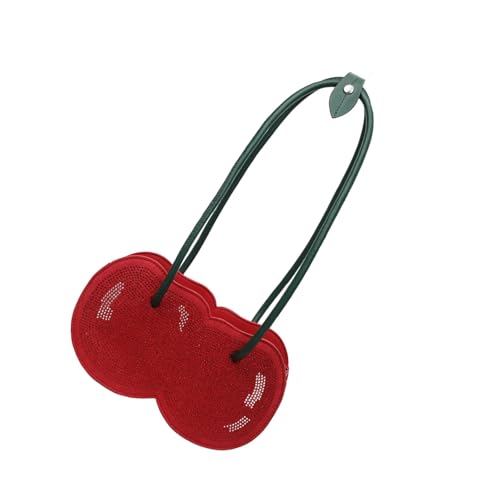 baojielai Stilvolle PU-Schultertasche mit Obstdruck, leichtes Design, mehrere Taschen, Unterarm-Geldbörse, lässige Handtasche für den täglichen Gebrauch, Re, as the pic show von baojielai