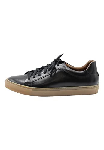 baradello Herren Leder Sneakers, SCHWARZ, 43 EU von baradello