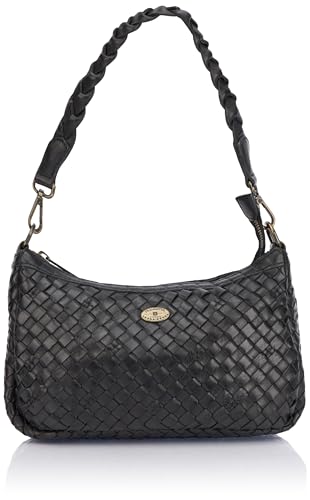 baradello Women's Handtasche aus Leder, Schwarz von baradello