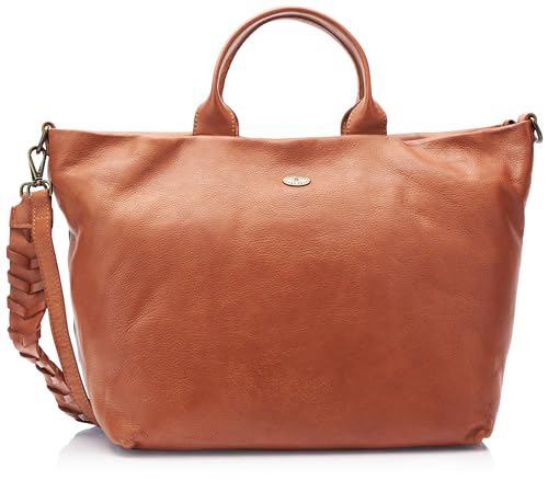 baradello Women's Leder Shopper, Hellkamel von baradello