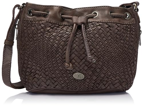 baradello Women's Leder Umhängetasche, Grau von baradello