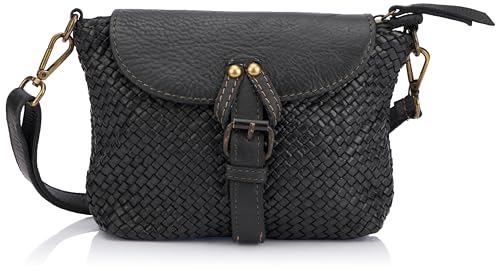 baradello Women's Schultertasche aus Leder, SCHWARZ von baradello