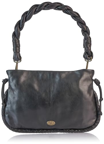 baradello Women's Schultertasche aus Leder, Schwarz von baradello