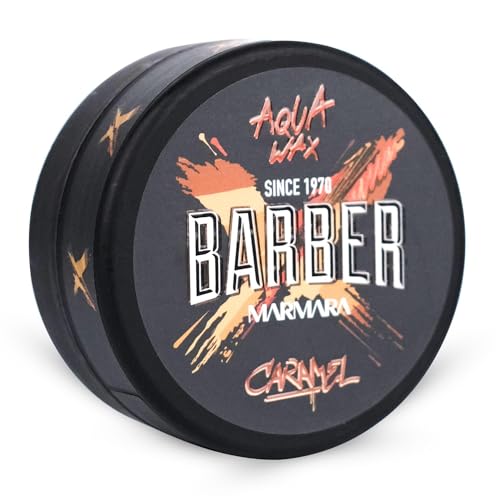 BARBER MARMARA CARAMEL Aqua Hair Wax 150ml | Gel-Wax mit Wet-Effekt | Haarwachs mit Glanz - Haargel Kinder | Haargel Männer | hair gel wax | gummy styling wax | haarstyling pomade von barber marmara