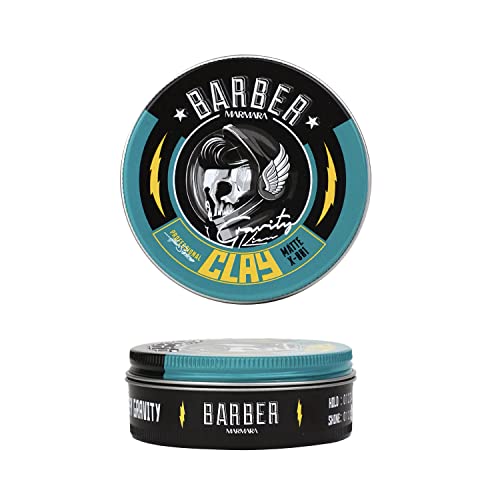 BARBER MARMARA CLAY Matte Hair Wax 100ml | Haarwachs Männer - Sehr Starker Halt | mattwachs | defining paste | modellier wax | Haarpaste | Barbershop Haar Wax Herren | Styling Paste | Styling-Wachs von barber marmara