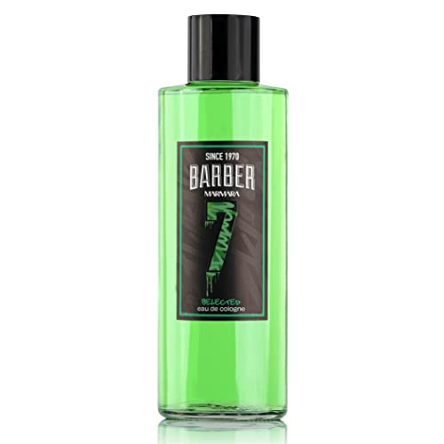 BARBER MARMARA Eau de Cologne Herren Splash im Glas Flacon 1x - After Shave Men - Duftwasser - Rasierwasser Männer - Erfrischt kühlt - Duft Herren - Desinfizierend 70° Alkohol (No.7) von barber marmara