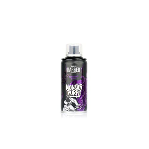 BARBER MARMARA Friseur Color Haarspray Monster Purple - 150ml - Haar Farb-spray zum Verkleiden & Schminken für Karneval, Fasching, Halloween & Motto-Party - Haarfarbe Auswaschbar - Color Hair Spray von barber marmara