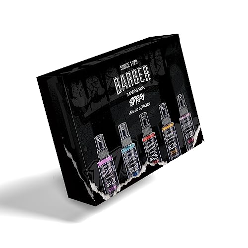 BARBER MARMARA Grafitti 5er Mix Mini Eau de Cologne Spray | 5x 50ml | Reisegröße | Aftershave | Rasierwasser | Geschenk-Set | AFTER SHAVE MEN | proben für männer | kolonya spray von barber marmara