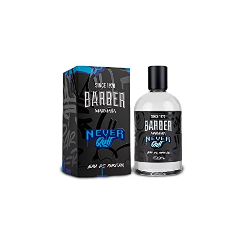 BARBER MARMARA NEVER QUIT Eau de Parfüm Natural Spray Men 100ml – Herren Parfüm – männer parfüm - parfum herren - Intensiver Langanhaltender Duft - herrenparfum - Frischer Holziger Duft von barber marmara