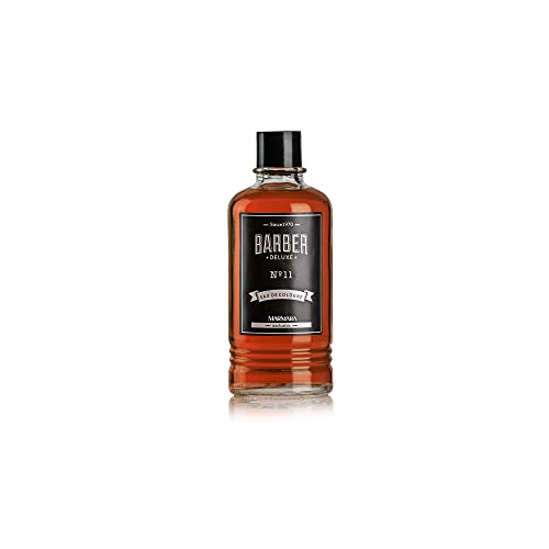 BARBER MARMARA No.11 Eau de Cologne Herren Splash Deluxe im Glas Flacon 1x 400ml - After Shave Men - Duftwasser - Rasierwasser - Erfrischt kühlt - Duft Herren - Barber Shop Duft von barber marmara