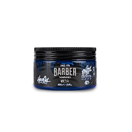 BARBER MARMARA No.34 Hair Styling Gel 250ml - Haargel Herren - Starker Halt - Kein Verkleben und ohne Rückstände - Alkohol Frei - Frischer Duft - Hair Gel - wet hair look - gummy Effect von barber marmara