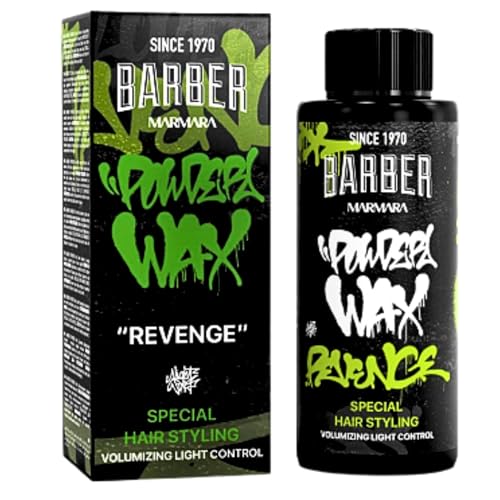 Barber Marmara Hair Powder Men 20gr | Haarpuder mit matt Effekt für Frauen & Männer | Styling Puder Matt-Look | Hairstyling | Modellier-Styling-Pulver | Barber Shop Matte Powder (20gr, RAVENGE) von barber marmara