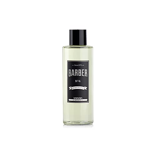 BARBER MARMARA No.4 Eau de Cologne Herren Splash im Glas Flacon 1x 500ml - After Shave Men - Duftwasser - Rasierwasser Männer - Erfrischt kühlt - Duft Herren - Desinfizierend 70° Alkohol (No.4) von barber marmara