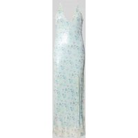 Bardot Abendkleid mit Pailletten und V-Ausschnitt Modell 'LOIS SEQUIN' in Hellblau, Größe 44 von bardot