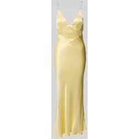 Bardot Abendkleid mit V-Ausschnitt Modell 'CAPRI DIAMONTE' in Hellgelb, Größe 36 von bardot