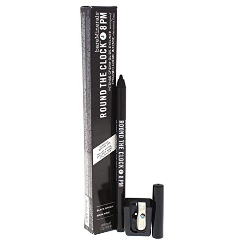 bareMinerals Round The Clock Intense Cream-Glide Waterproof Eyeliner - Black/Brown for Women 0.04 oz Eyeliner von bareMinerals