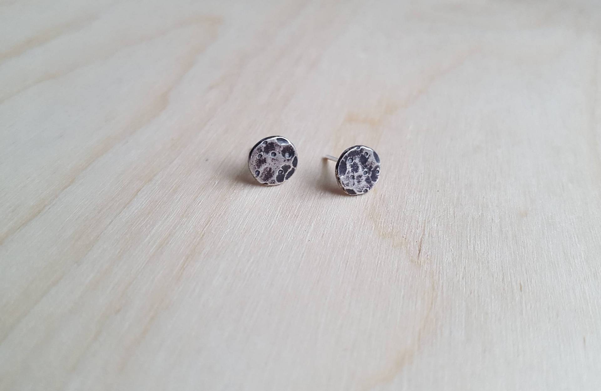 Vollmond Ohrstecker - Mond Mondphasen Schmuck Recycelte Silber Ohrringe Argentium Hypoallergene von barebranchjewelry