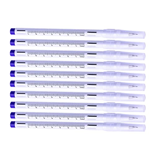 barenx 10 x sterilisierte Hautmarker-Stifte, Lineal für Tattoo-Piercing von barenx