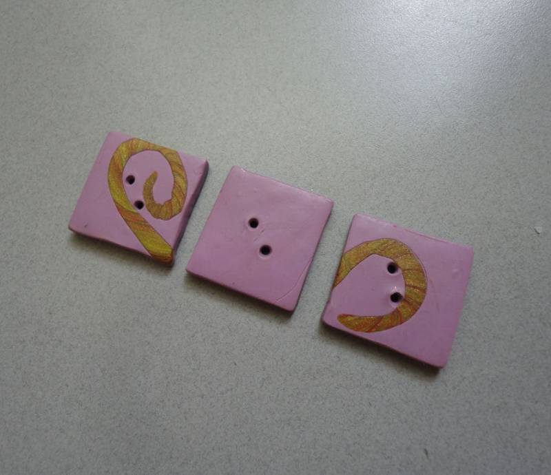 Rosen Oliv Wirbel Handgemachte Knöpfe von barnettdesigns