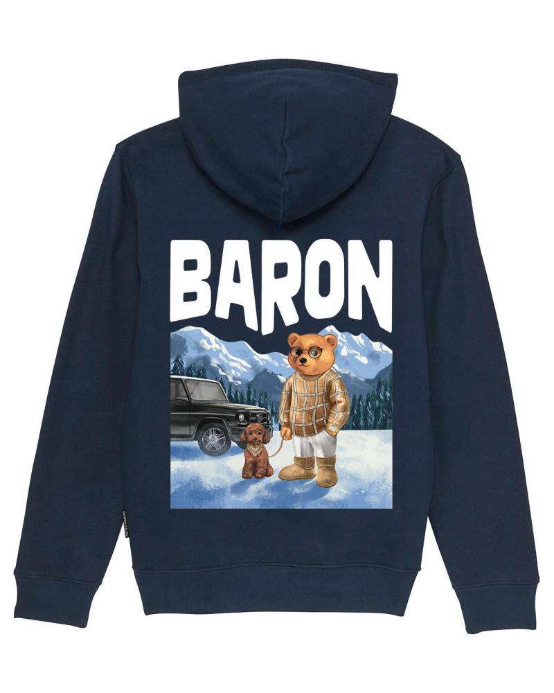 baron filou - Backprint Hoodie Filou CXXXIII blau - Gr. - M von baron filou