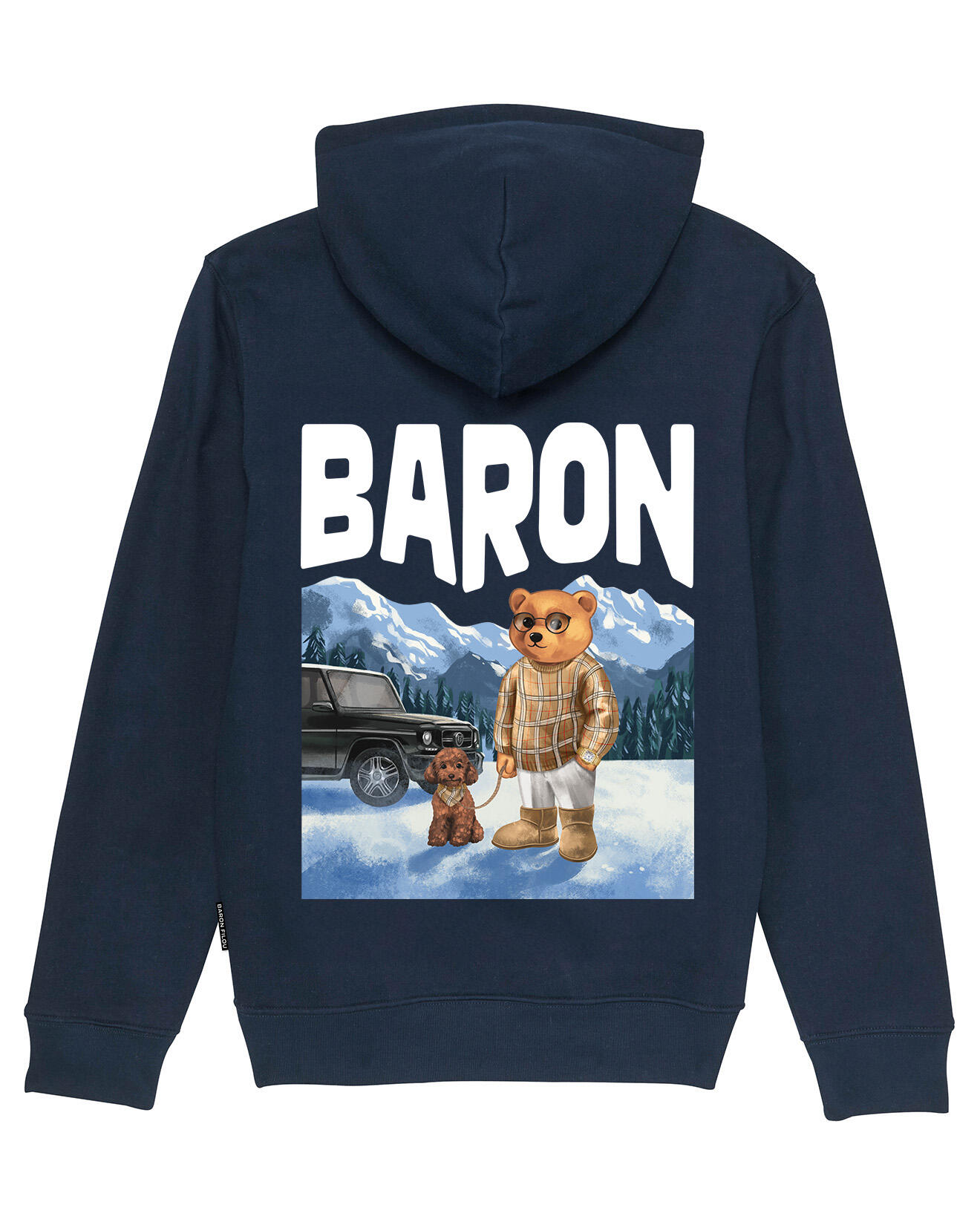 baron filou - Backprint Hoodie Filou CXXXIII blau - Gr. - S von baron filou