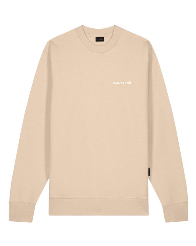 baron filou - Pullover - CL Backprint beige - Gr. - S von baron filou
