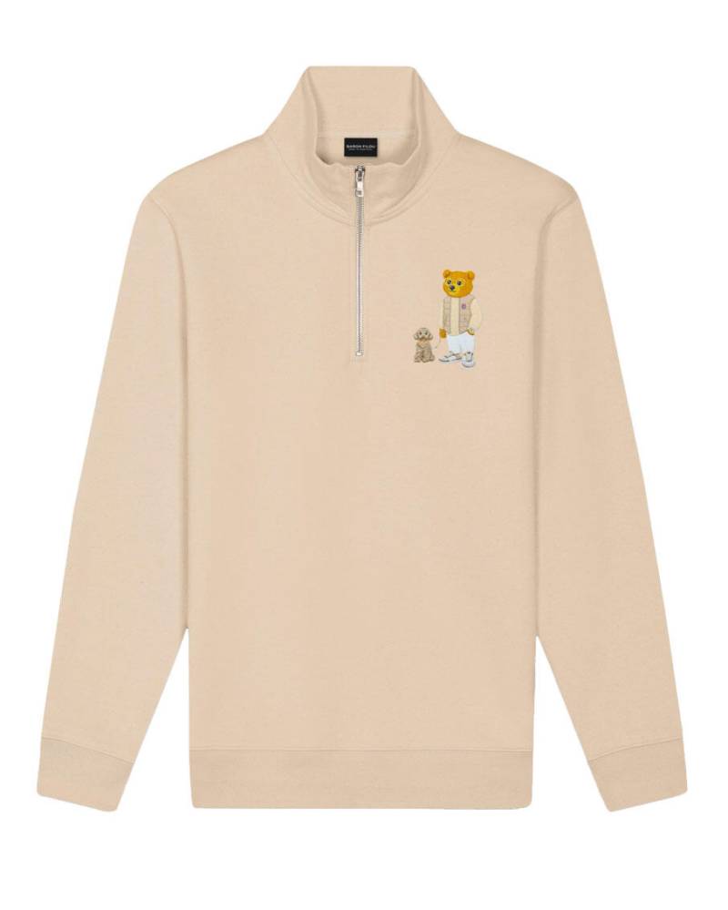 baron filou - Pullover - CL Half Zip beige - Gr. - M von baron filou