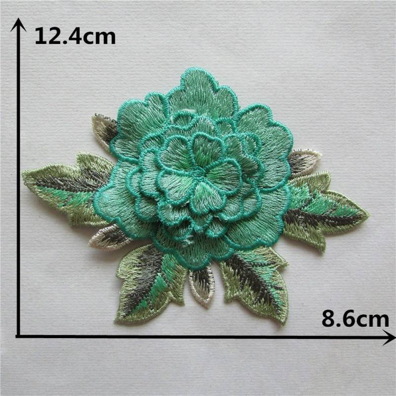 Grüne Rose Blume Applikation Stickerei Nähen Auf Patches Sewing 3-D Grüne Rose Blume Applikation Stickerei Nähen Auf Patches Sewing 3-D von barsikmoy