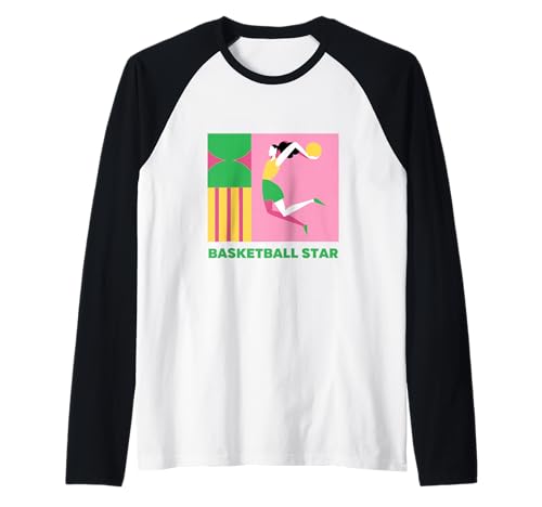 Basketball mädchen Star Team Raglan Basketball mädchen Star Team Raglan von basketball star