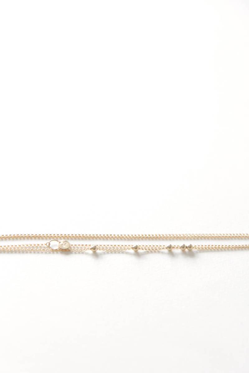 Gold Dot Lange Halskette/14K Gold Filled Mit 4mm Perlen Gold Dot Lange Halskette/14K Gold Filled Mit 4mm Perlen von batsumaruxo